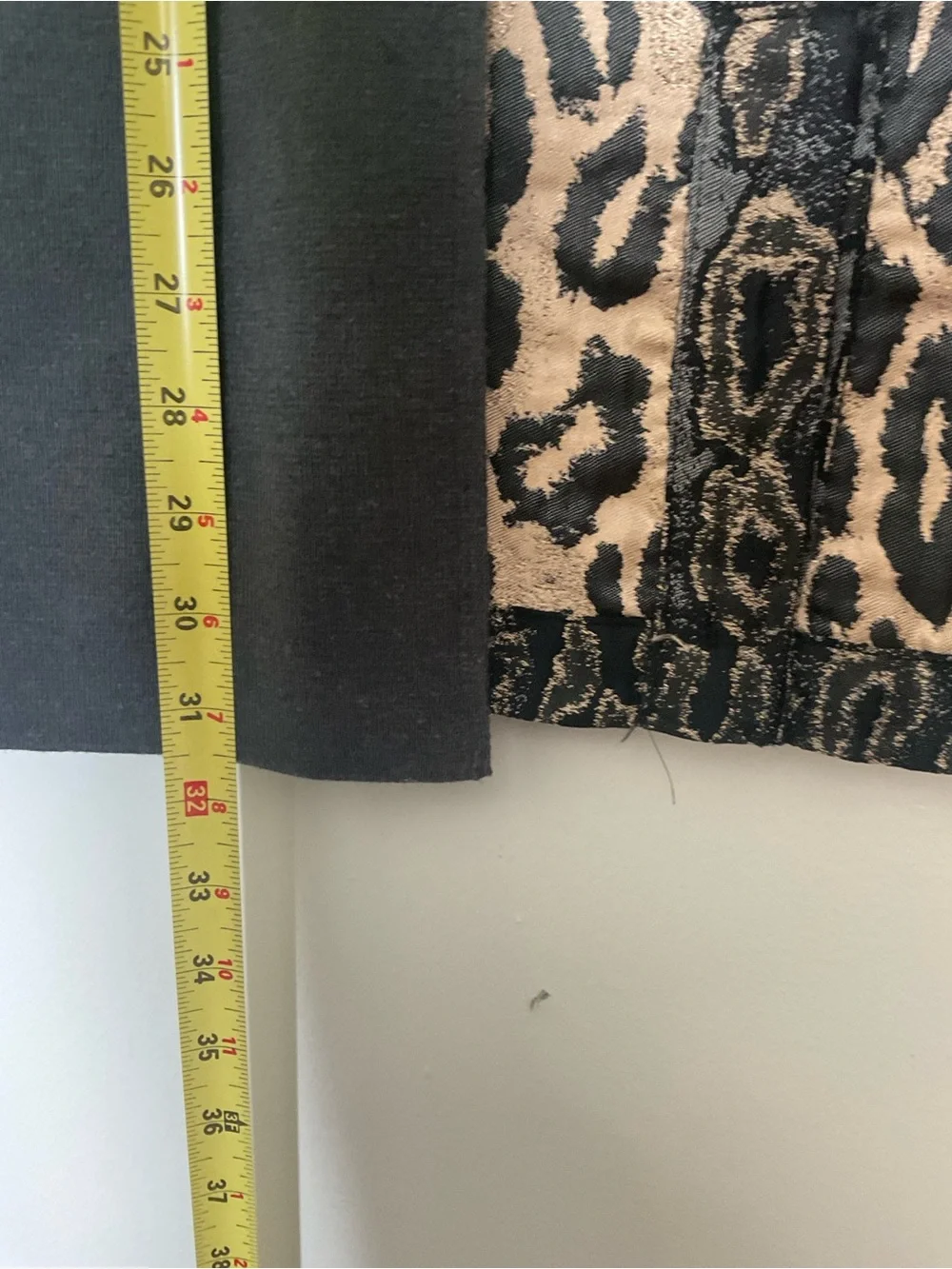 Chico's Black and Taupe Leopard Jacquard Cardigan with metallic accent